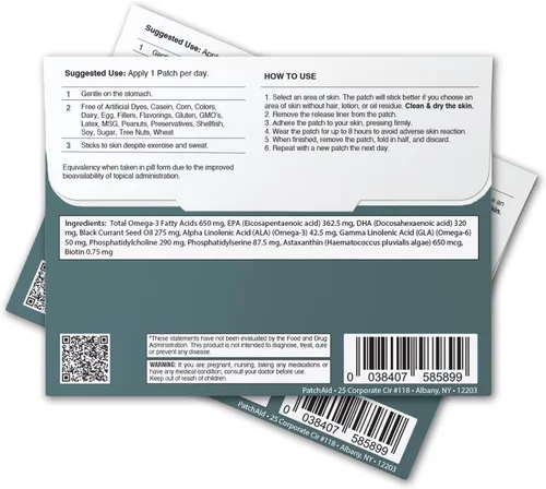 Miniatura 2 de PatchAid Kids Omega-3 Topical Patch Suministro para 30 días