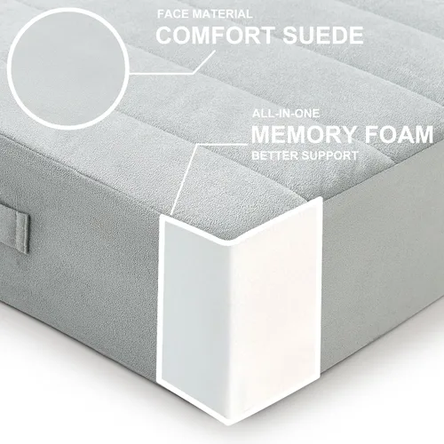 Miniatura 3 de JKMAX 2 Piezas Almohadas de Espuma de Alta Densidad para Piso - Almohadas Grandes Mejoradas para Asientos de Adultos - Cojín de Piso para Exteriores
