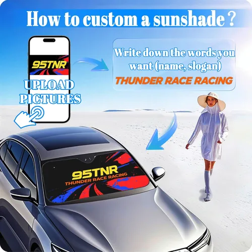 Miniatura 2 de Parasol personalizado para parabrisas de coche nuevo 2025, parasol parabrisas personalizado 2024 2023 con logotipo de foto y texto, parasol plegable