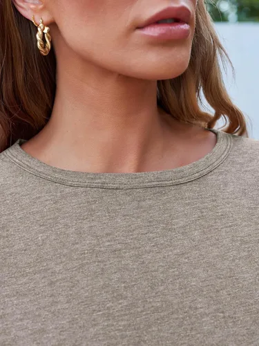 Miniatura 34 de SUNBS Paquete de 3 camisas de manga larga para mujer, ajuste holgado, ropa de otoño, ropa de moda 2025, camisetas básicas de entrenamiento, trajes