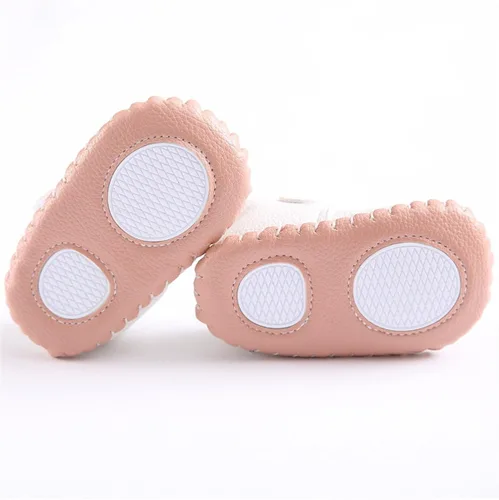 Miniatura 5 de Meckior - Zapatos de vestir para bebé y la princesa niña hechos a mano para niños y niñas de cuero sintético antideslizante para cuna para vestido
