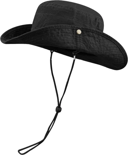 Miniatura 2 de Croogo Sombrero de ala ancha Bonnie de verano, sombrero de sol para pesca, estilo vaquero, sombrero de pescador, safari al aire libre, caza
