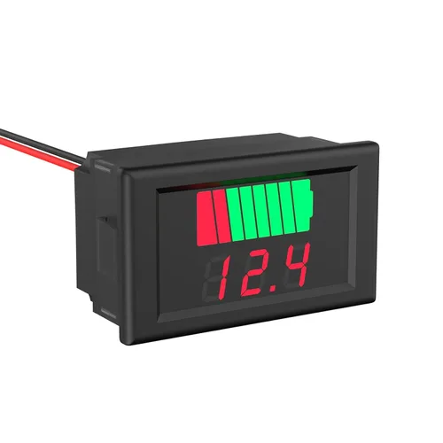Miniatura 8 de Medidor de batería de CC, indicador de voltaje de capacidad de batería 2 en 1, 12 V, 24 V, 36 V, 48 V, 60 V, probador de batería digital LED