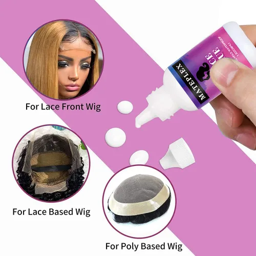 Miniatura 2 de Pegamento para el cabello para pelucas de encaje frontal, pegamento adhesivo para peluca de encaje invisible, impermeable, reemplazo de cabello