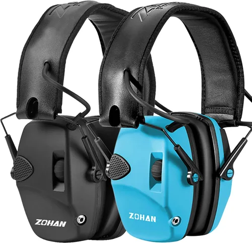 Miniatura 8 de ZOHAN EM054 Electronic Ear Protection for Shooting Range with Sound Amplification Noise Reduction, Ear Muffs for Gun Range a1-Negro