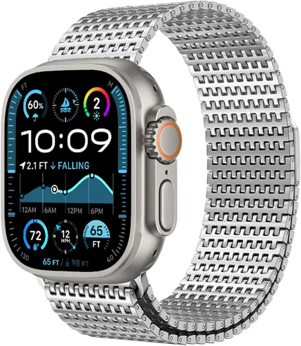 Miniatura 16 de WINGLE Correa de malla magnética para Apple Watch Band Ultra 3/2/1 de 1.929 in, 1.811 in, 1.772 in, 1.732 in, 1.654 in, 1.575 in, 1.614 in, 1.496