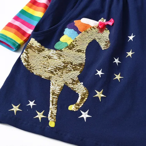 Miniatura 3 de VIKITA Vestidos de invierno para niñas pequeñas, de manga larga, estilo casual para niñas de 2 a 12 años, regalo de Navidad