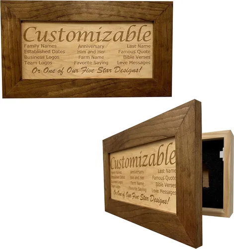 Miniatura 16 de Bellewood Designs Decoración de pared personalizable para armario de armas, caja fuerte personalizada para guardar tu pistola de forma segura a