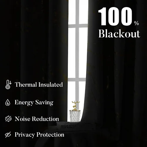 Miniatura 6 de WUBODTI Cortinas 100% Opacas de Mármol Beige de 63 Pulgadas de Largo 2 Paneles, Cortina Corta con Ojales de Impresión de Lámina Dorada Moderna