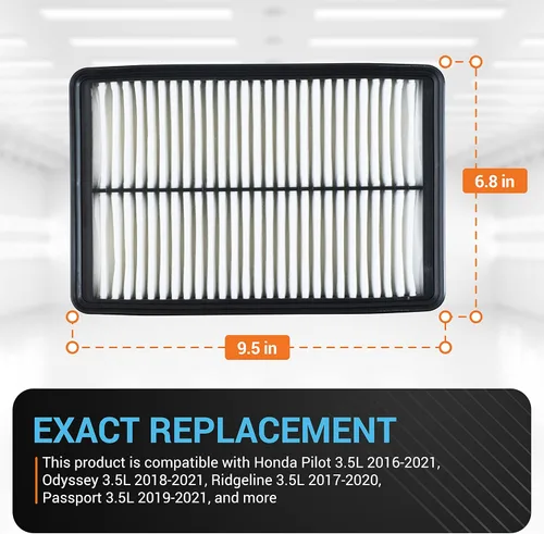 Miniatura 6 de BlueStars Extra Guard XA10486 - Filtro de aire compatible con Honda Pilot 2016-2023 Odyssey 2018-2023 Ridgeline 2017-2023 Acura MDX TLX 2021-2023