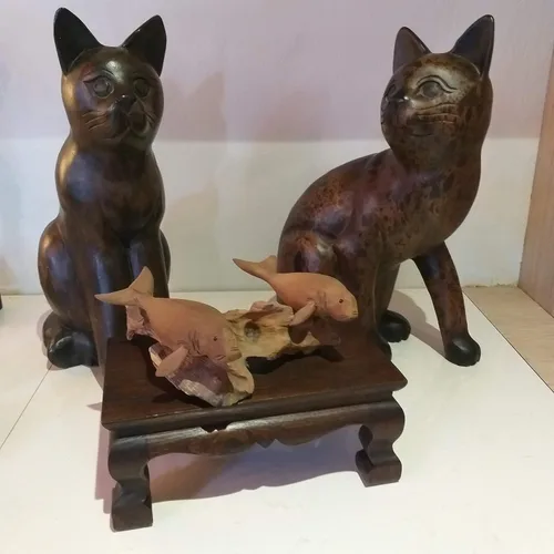 Miniatura 4 de Soporte de estatua de Buda para mesa de adoración, pedestal tailandés hecho a mano, soporte para tallar madera de teca, decoración del hogar, 10