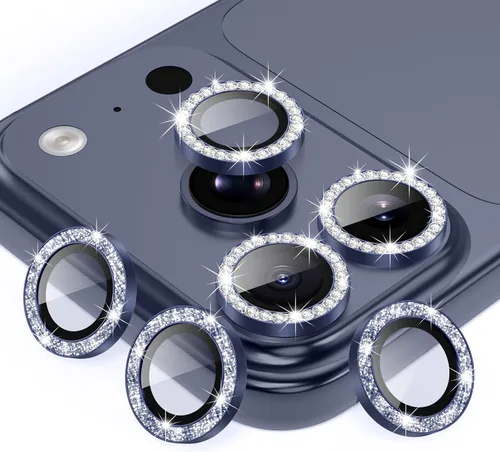 Miniatura 59 de AGVEE Paquete de 6 protectores de lente de cámara para iPhone 14 Pro de 6.1 pulgadas/14 Pro Max de 6.7 pulgadas, con diamantes brillantes y anillo