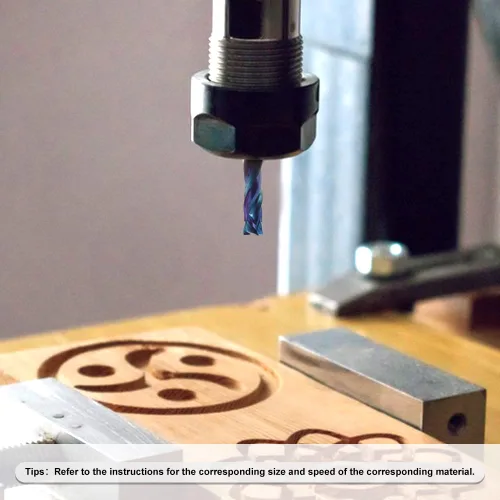 Miniatura 6 de Broca de enrutador espiral de compresión con corte ascendente y descendente de 3 flautas para CNC, diámetro de corte de 1/4 pulgadas, longitud