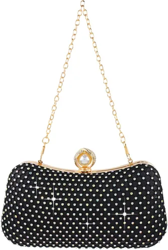 Bellawish Bolsos de noche de cristal para mujer bolso de mano de perlas de diamantes de imitación para boda fiesta de graduación bolsa de novia para