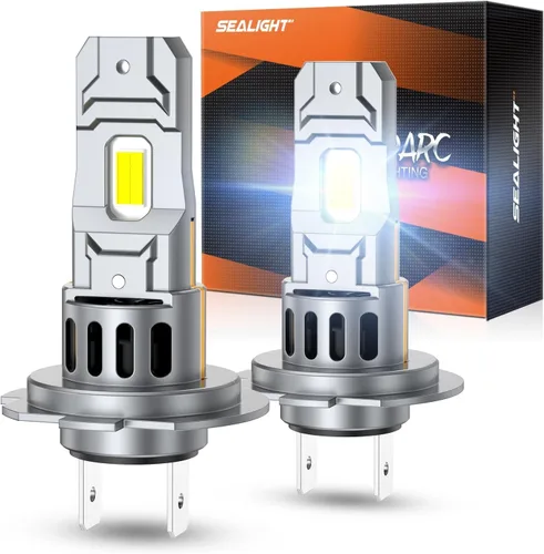 Miniatura 21 de SEALIGHT Bombillas antiniebla H1, 70,000 lm súper brillo 1:1 tamaño mini, luces antiniebla blancas frías de 6500 K, 3 minutos de iluminación
