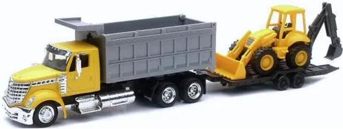 Camión volquete Lonestar internacional a escala 1:43 con cargador de ruedas