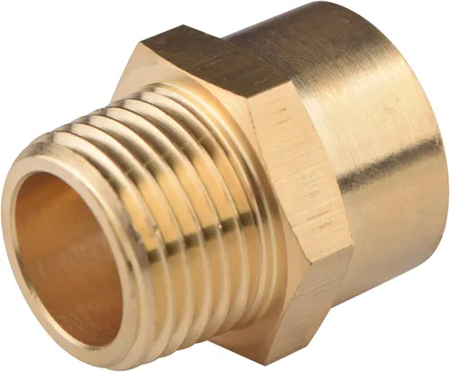 Miniatura 6 de Paquete de 4 adaptadores de rosca hembra G 1/2 (BSP) a rosca macho US 1/2 NPT adaptador de tubería de latón, adaptador G a NPT conector convertidor