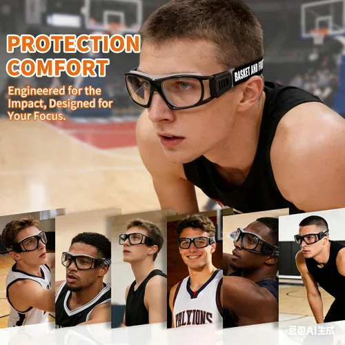 Miniatura 7 de SooGree Anteojos deportivos para hombres y mujeres, para baloncesto, fútbol, deportes, antiniebla, choque, colisión, gafas de uso
