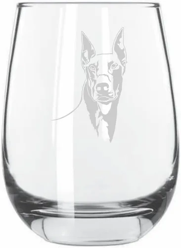 Miniatura 111 de Sakhalin Husky Dog - Copa de vino grabada personalizada de 15.25 onzas sin tallo