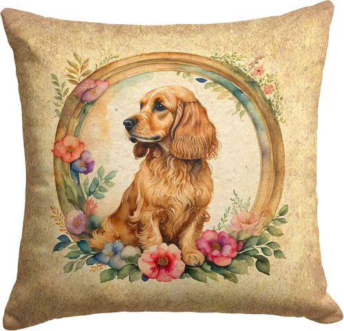 Miniatura 19 de Caroline's Treasures DAC2072PW1414 Affenpinscher and Flowers - Almohada decorativa de tela, lavable a máquina, para interiores y exteriores