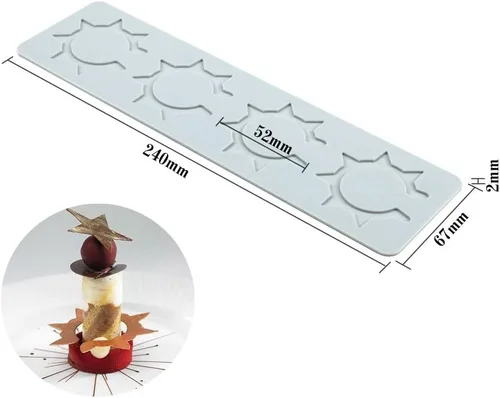 Miniatura 9 de Moldes de silicona 3D de hojas huecas para chocolate, molde de panal, abeja, caramelo, patrón de flores, molde para fondant, decoración de tartas
