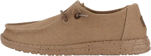 Hey Dude Women's Wendy Canvas Mono Women's Shoes Women's Slip-on Loafers Comfortable & Light-Weight