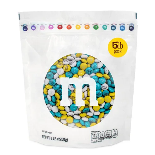 Miniatura 16 de M&M'S Caramelos de cumpleaños de chocolate con leche, 5 libras de dulces a granel con imágenes prediseñadas de feliz cumpleaños impresas, perfectos