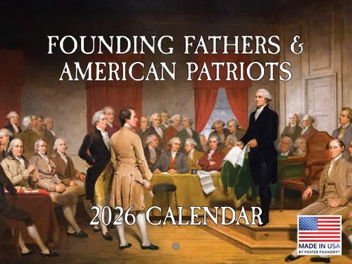 Miniatura 8 de Calendario mensual de pared 2026 con hilo de bandera de Estados Unidos 250 aniversario 1776 de 12 meses, fabricado en Estados Unidos