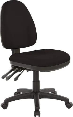 Miniatura 11 de Office Star - Silla ergonómica de oficina de doble función con respaldo acolchado ajustable y soporte lumbar integrado, sin brazos, tela de polvo