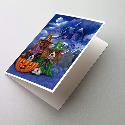 Miniatura 234 de Caroline's Treasures PPP3013GCA7P - Tarjetas de felicitación y sobres para mascotas de Basset Hound Teacher, paquete de 8 tarjetas en blanco