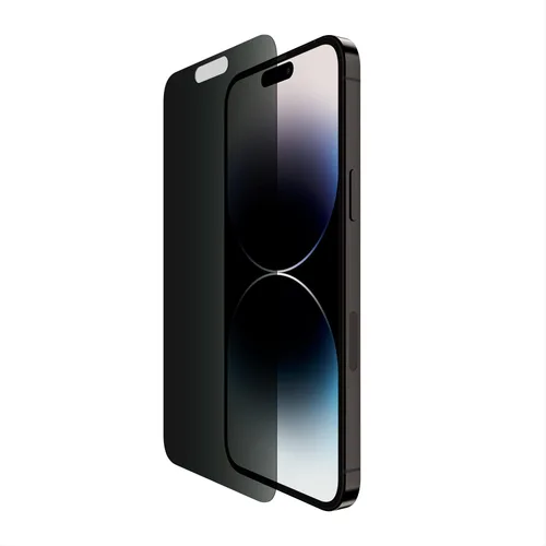 Miniatura 20 de Belkin ScreenForce - Protector de pantalla de privacidad de vidrio templado para iPhone 14 Pro, superficie tratada con revestimiento antihuellas