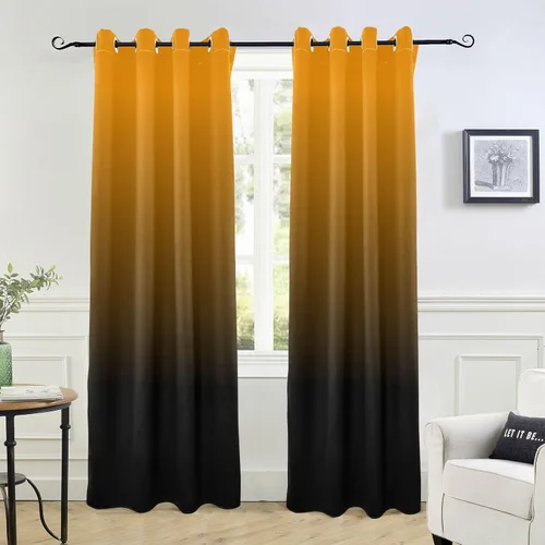 Miniatura 19 de Cortinas amarillas y azules de 84 pulgadas, 1 pieza, cortinas de puerta para tratamientos de ventanas, divisores de habitación, cortinas de cocina