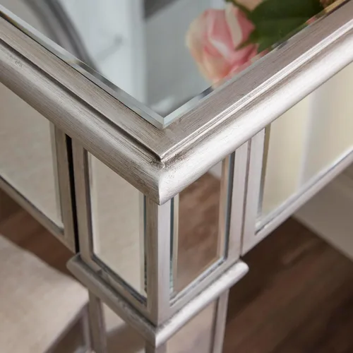 Miniatura 3 de SEI Furniture - Juego de tocador con espejo Kalla con almacenamiento - 2 piezas - Plata - Diseño de transición - Ideal para baño, Master Suite
