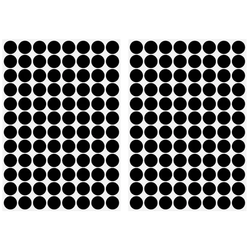 Miniatura 10 de Adhesivos autoadhesivos para agujeros de tornillo, 2 mesas 140 en 1, tapas autoadhesivas para tornillos a prueba de polvo, 0.472 in, color negro