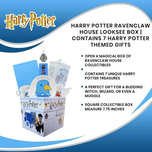 Miniatura 6 de Toynk Harry Potter Ravenclaw House LookSee Box Contiene 7 regalos temáticos oficiales de Harry Potter, incluyendo diarios Ravenclaw, imanes y más
