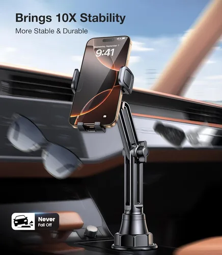 Miniatura 9 de Coolpow Soporte para Teléfono de Portavasos Soporte para Teléfono de Carro Soporte para Teléfono de Portavasos Montaje para Teléfono【Ultra Estable