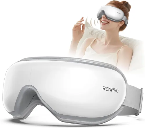 Miniatura 11 de RENPHO - Masajeador de ojos con calor y música Bluetooth, máquina recargable para el cuidado de los ojos con 5 modos, relaja y reduce la tensión