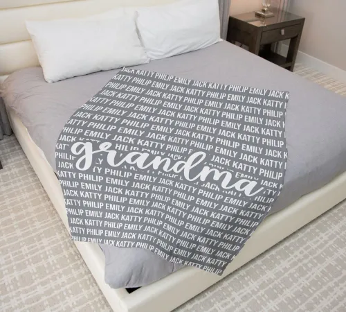 Miniatura 4 de Personalized Grandma Blanket, Gifts for Grandmother from Grand Kids, Name Blankets for Mimi, Gigi, Nana (Grandma 01)