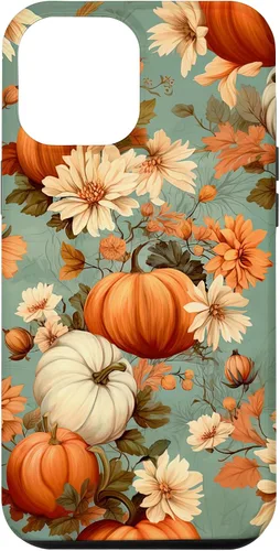 Miniatura 26 de Funda con temática de otoño para iPhone 12/12 Pro, diseño vintage de otoño con diseño de calabaza y calabaza