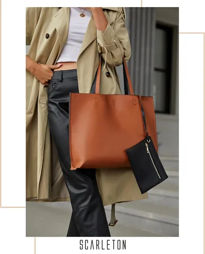 Miniatura 6 de Scarleton Leather Tote Bag for Women, Womens Purses and Handbags, Reversible Tote Bags for Women, Purses for Women, H1842