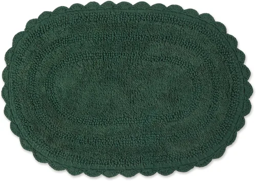 Miniatura 15 de DII Crochet Collection - Tapete de baño reversible, redondo, 27.5 pulgadas de diámetro, color azul camafeo Azul Cameo