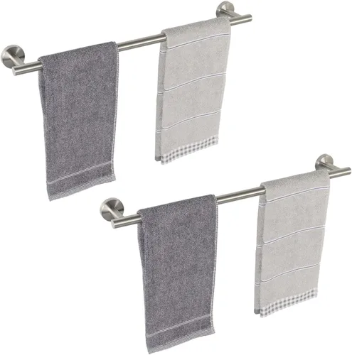 Miniatura 16 de TocTen - Barra de toalla de baño. Soporte de toalla de baño de acero inoxidable grueso SUS304, barra de toalla resistente para cuarto de baño