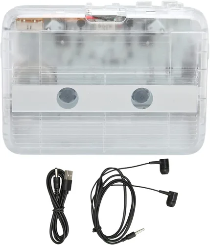 Miniatura 6 de Reproductor de casete portátil, reproductor de cinta Bluetooth, radio FM, reproductor de cinta de casete estéreo/grabadora con auriculares, función