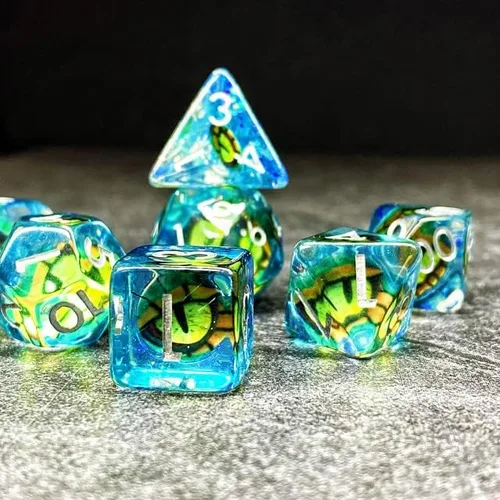 Miniatura 7 de Sage's Portal Animal Familiars - Juego de dados poliédricos de resina para Dungeons and Dragons RPG Pathfinder, mesa TTRPG (Baby Dragon)