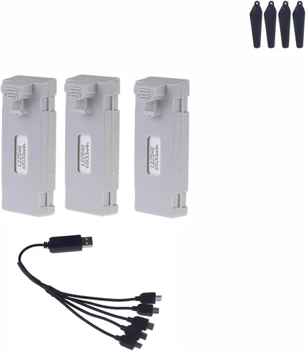 Miniatura 12 de RC Drone Battery for E88 E99 E88PRO E525 E99PRO, K3 3.7V 6500Mah Quadcopter Helicopter Mini Drone Battery(1pcs 6500mah e88)