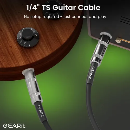 Miniatura 4 de GEARit Cable de altavoz profesional (6 pies), cobre puro 12 AWG, de 1/4 de pulgada a 1/4 de pulgada, TS recto macho a macho para amplificador