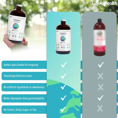 Miniatura 6 de LIQUIDHEALTH Multivitamínico Completo Líquido para Adultos - Vitaminas Esenciales, Minerales y Nutrientes, Apoyo Inmunológico, Salud Intestinal