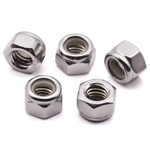 Miniatura 8 de Tuercas de bloqueo hexagonales con inserto de nailon 1/2-13, tuercas de seguridad inoxidables, accionamiento hexagonal, acabado brillante, acero