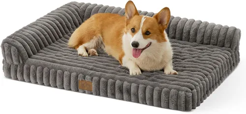 Miniatura 18 de COZY KISS Cama para perros pequeños de piel de conejo sintética, sofá ortopédico de espuma de 30 x 20 pulgadas con lados, funda extraíble lavable