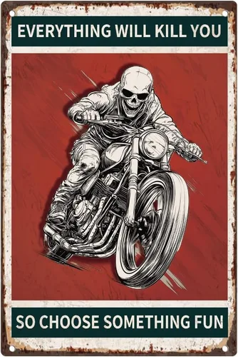 Miniatura 11 de Cartel de metal divertido de esqueleto para decoración de baño, diseño retro con texto en inglés «My Lord Your Buttock» para decoración de pared
